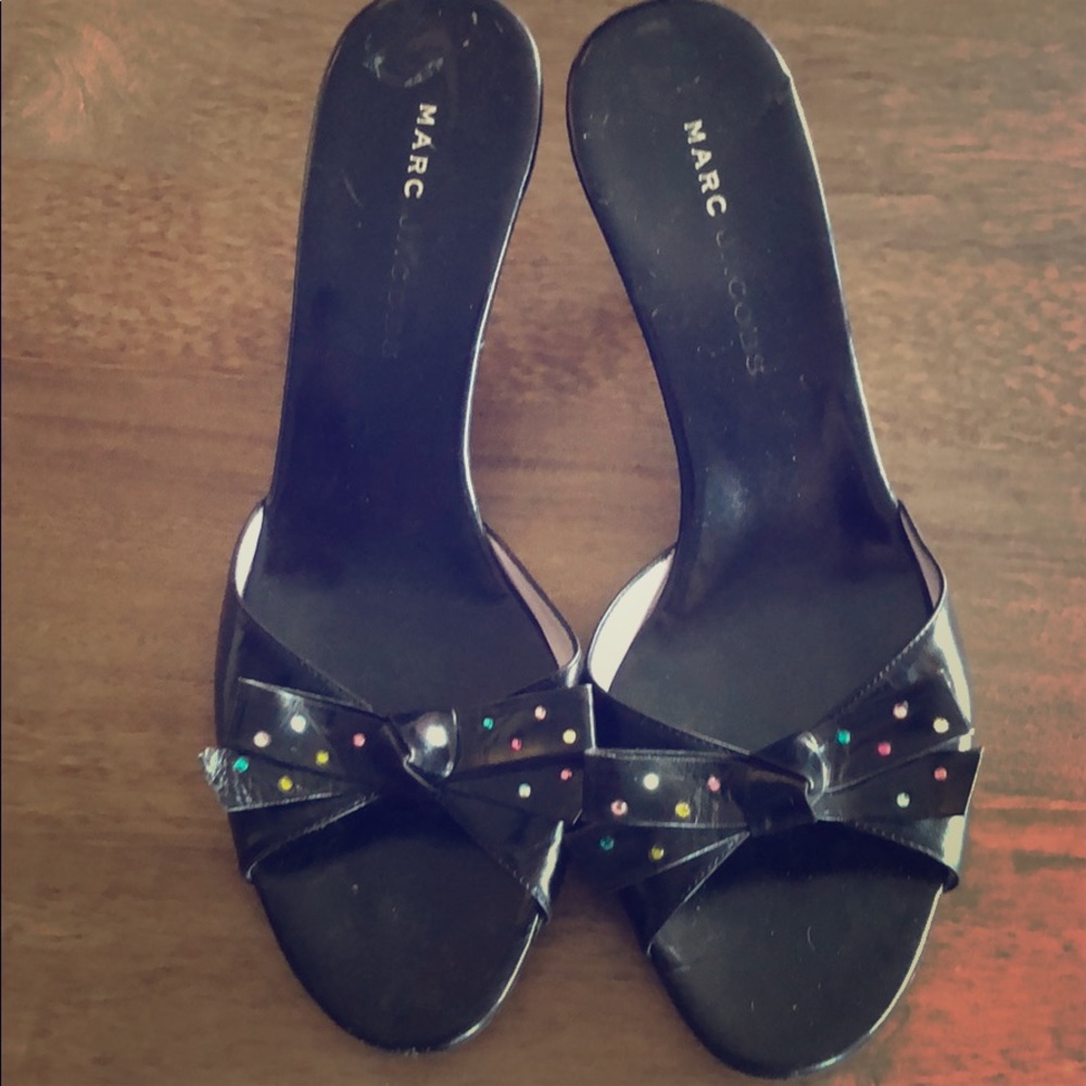 Marc Jacobs bejewels kitten heeled sandals